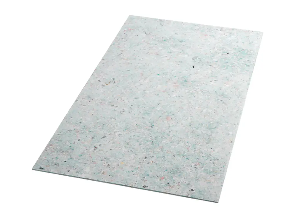 Fliesen- oder Laminatunterlage in heller Farbgestaltung, die zur Schalldämmung und Entkopplung in Verbindung mit TECE-Produkten verwendet werden kann.